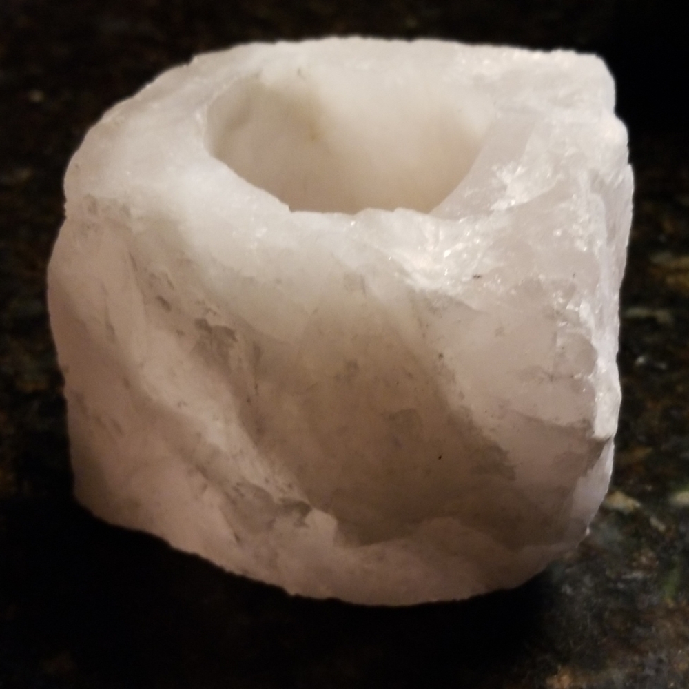 Rose Quarts Votive Holder - Picture 3 of 4